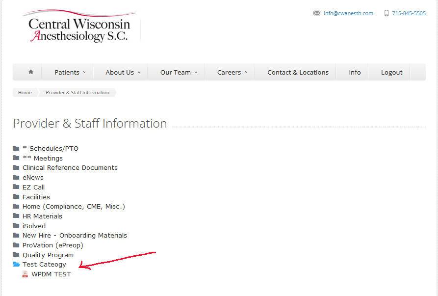 And once logged in, CRNAs can view the package that was set to only be viewd by Administrators.